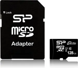 Card de memorie Silicon Power Elite, 128 GB, Micro SDHC/SDXC, UHS-I, Adaptor SD