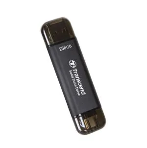 Hard disk Transcend 256 GB, SSD extern, ESD310C, USB 10 Gbps, tip C/A, negru