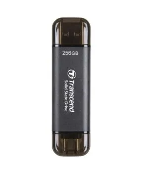 Hard disk Transcend 256 GB, SSD extern, ESD310C, USB 10 Gbps, tip C/A, negru