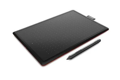 Una de la Wacom Medium tabletă grafică, neagră