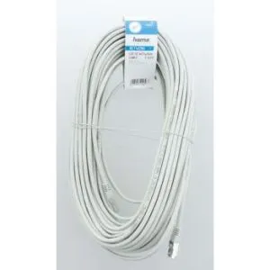 Cablu de rețea HAMA CAT 5e, F/UTP, RJ-45 - RJ-45, 30 m, gri, în vrac