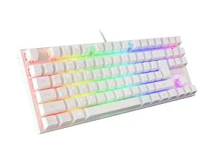Tastatură Genesis Gaming Keyboard Thor 303 TKL White RGB Backlight US Layout Switch Brown
