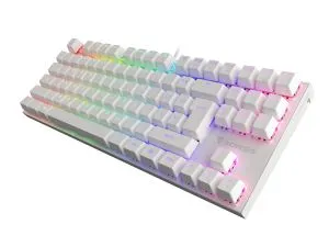 Tastatură Genesis Gaming Keyboard Thor 303 TKL White RGB Backlight US Layout Switch Brown
