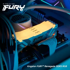 Memorie Kingston Fury Renegade White RGB 32GB(2x16GB) DDR5 6400MHz CL32 KF564C32RWAK2-32