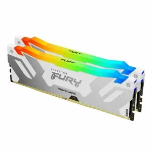 Memorie Kingston Fury Renegade White RGB 32GB(2x16GB) DDR5 6400MHz CL32 KF564C32RWAK2-32