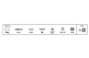 Монитор Philips 245B1, 23.8" IPS WLED, 2560x1440@75Hz, 4ms GtG, 250cd m/2, 1000:1, DCR 50M:1, Adaptive Sync, FlickerFree, Low Blue Mode, 2Wx2, Tilt, Height Adjust, Pivot, Swivel, DVI, HDMI, DP, USB hub