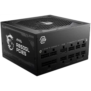 MSI MAG A850GL PCIE5, 600W, 80 Plus Gold, 120mm Fluid Dynamic Bearing Fan, Protections: OCP/OVP/OPP/OTP/SCP, Dimensions: 150mmx140mmx86mm, 5Y Warranty