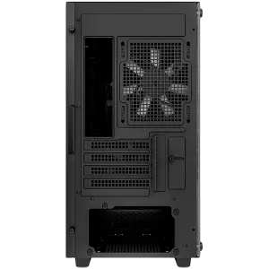 DeepCool CC360 ARGB, Turn Mid, Mini-ITX/Micro-ATX, 1xUSB3.0, 1xUSB2.0, 1xAudio, 3x120mm ventilatoare ARGB preinstalate, sticlă securizată, panou plasă, negru