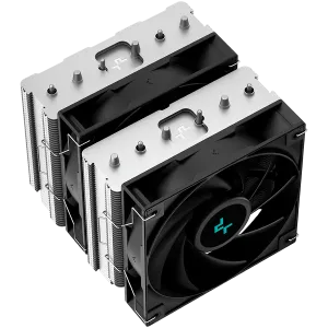 DeepCool AG620, CPU Air Cooler, 2x120mm PWM Fan, TDP 260W, 6 Heatpipes, Intel LGA2066/2011-v3/2011/1700/1200/115x, AMD AM5/AM4, 129×136×157 mm(L×W×H) , 2 Year Warranty