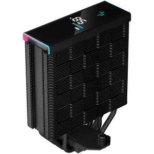 DeepCool AK400 Digital, CPU Air Cooler, 1x120mm FK120 PWM Fan, Digital Display, ARGB, TDP 220W, 4 Heatpipes, Black, Intel LGA1700/1200/115x, AMD AM5/AM4, 126×97×156 mm(L×W×H ), 3 Year Warranty