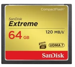 Memory card  SANDISK Extreme Compact flash, 64GB