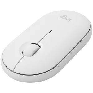 LOGITECH M350S Pebble 2 Bluetooth Mouse - TONAL WHITE - DONGLELESS
