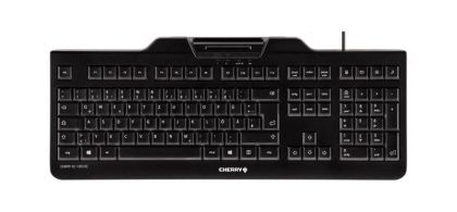 Tastatura cu fir CHERRY KC 1000 SC, neagra, cu cititor