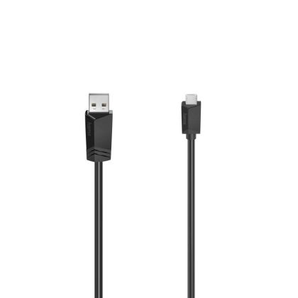 Kablo HAMA USB 2.0- mikro USB, Altın kaplama konektörler, 0,75 m., 480 Mbit/sn, Siyah