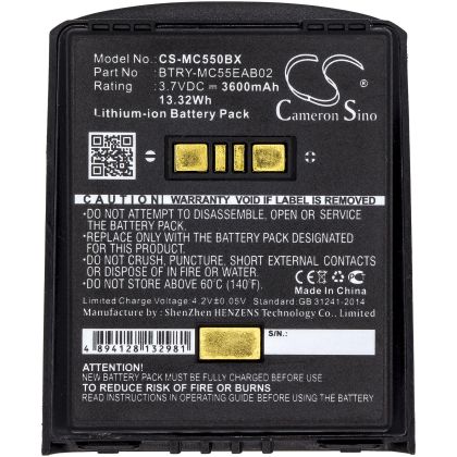 Camera Battery for  barcode scanner Symbol MC55 MC5574  LiIon  3.7V 3600mAh Cameron Sino