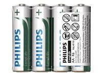 PHILIPS battery long life AA 4TK/PK