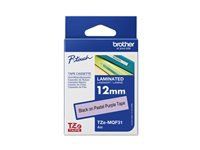 BROTHER TZe-MQF31 tape black/pastel light lilac 12mm/4m