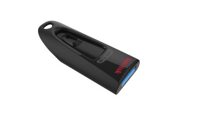 Stick de memorie USB SanDisk Ultra USB 3.0, 128 GB, negru, 100 Mb/s