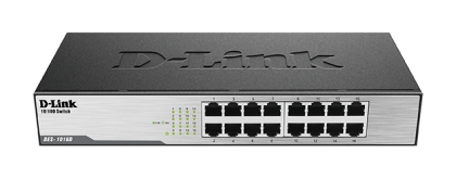 Comutator D-Link DES-1016D/E, 16 porturi 10/100, desktop, montare pe rack