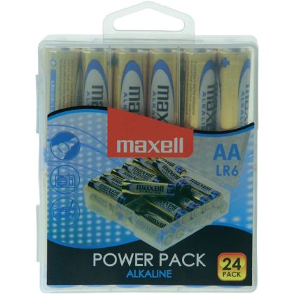 Baterii alcaline MAXELL LR6 1.5V AA 24 buc. carcasă blister din PVC