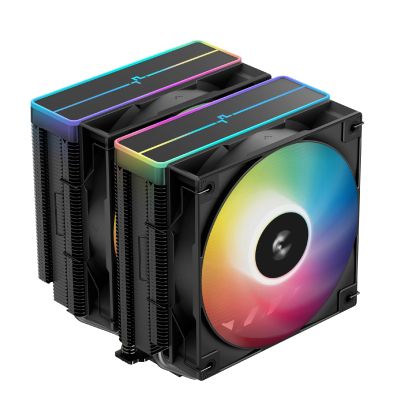 DeepCool CPU Cooler AG620 BK - Addressable RGB V2, Dual-Tower - LGA1851/AM5