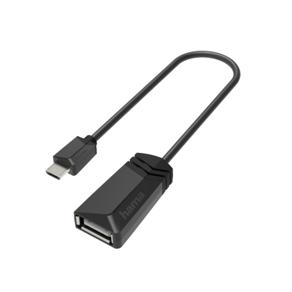 HAMA Kablosu, USB 2.0 OTG mikro USB - dişi USB 2.0, 480 Mbit/s, Siyah