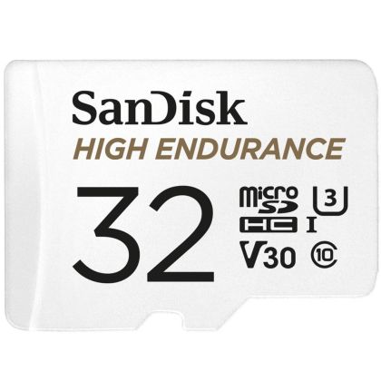 Card de memorie SANDISK High Endurance, microSDHC, 32GB, U3, 100 Mb/s, adaptor SD
