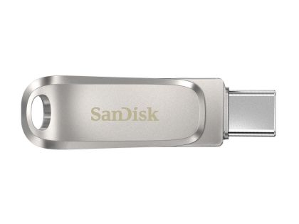 Stick de memorie USB SanDisk Ultra Dual Drive Luxe, 64 GB, USB 3.1 Gen 1, USB-C, argintiu