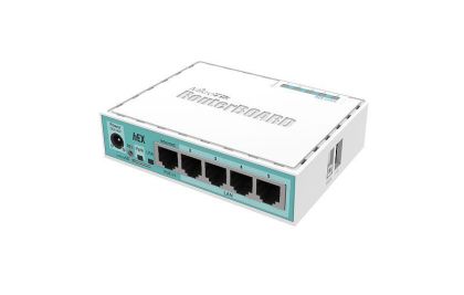 Router MiKrotik RB750GR3 HEX, 5 x 10/100/1000 Mbps, PoE, alb
