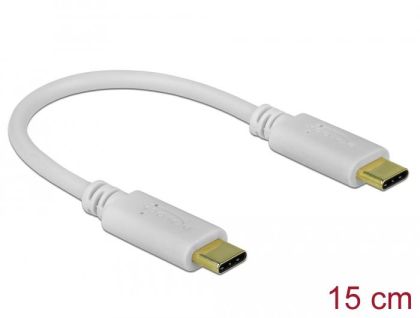 Delock USB Type-C Charging Cable 15 cm PD 100 W with E-Marker