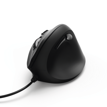 Mouse ergonomic cu fir HAMA EMC-500, USB, 1000/1400/1800 dpi, negru