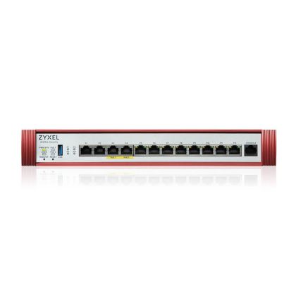 Защитна стена ZyXEL USG FLEX 500 H, 2*2.5G, 2*2.5G( PoE+) & 8 Gigabit user-definable ports, 1*USB with 1 YR Gold Security Pack