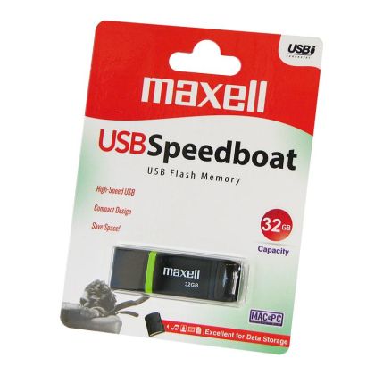 Stick de memorie USB MAXELL Speedboat, USB 2.0, 32GB, Negru