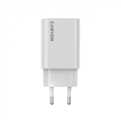 Canyon, PD 30W Travel Charger EU standard, Output: 5V3A, 9V3A, 15V2A, Max Power 30W, White, size: 87.8x39.8x23mm, weight: 62.3g