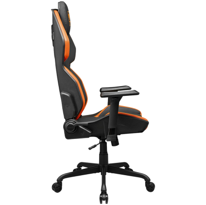 COUGAR Hotrod, Scaun de gaming, Spuma MoldShaping de înaltă densitate, piele Hyper-Dura, Design pentru spătar cu mai multe zone, Pernă lombară cu reglare în sus și în jos, Cotiere 3D, Bază din oțel cu 5 stele, Rotile silentioase, Suport pentru greutate - 