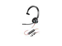 HP Poly Blackwire 3310 Monaural USB-C Headset +USB-C/A Adapter