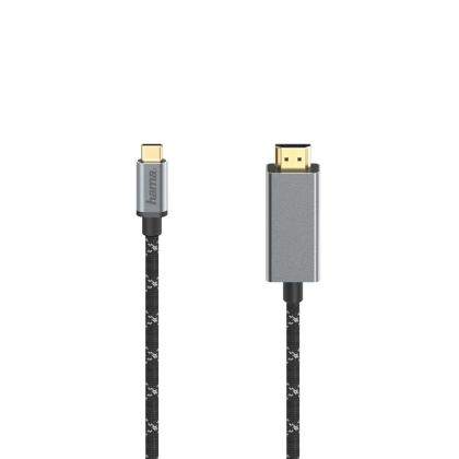 Cablu HAMA 200507, USB-C tată - HDMI tată, Ultra-HD, 4K@60 Hz, 1,5 m, negru