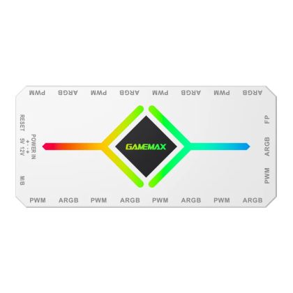 Gamemax Fan Hub - V4.0 PWM ARGB Hub + Controller White