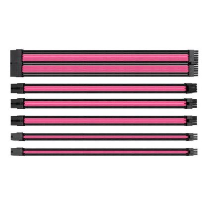Set cablu împletit Thermaltake TtMod, negru/roz