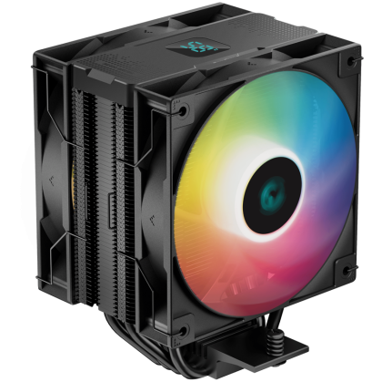 DeepCool AG400 BK ARGB V2, CPU Air Cooler, 1x120mm ARGB PWM Fan, ARGB Top Cover, TDP 220W, 4 Heatpipes, Black, LGA1851/1700/1200/115x, AMD AM5/AM4, 125x92x154 mm(LxWxH), 2Y, R-AG400-BKAMMN-GJD