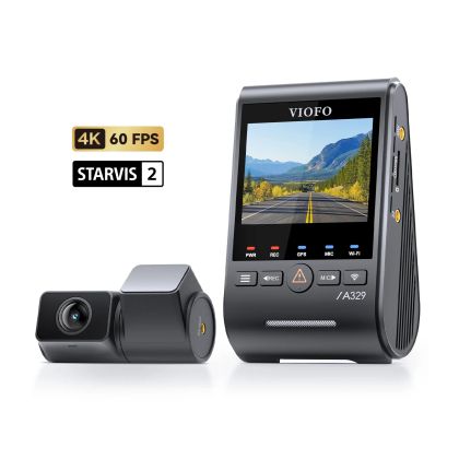 VIOFO Dash Cam A329S 2 Channel - 4K, HDR, Dual Sony STARVIS 2, GPS, Bluetooth, Wi-Fi 6