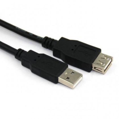 Cablu VCom USB 2.0 AM / AF Negru - CU202-B-3m