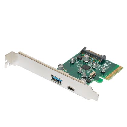 Placă Makki PCI-E 2 x porturi USB3.1 A+C - MAKKI-PCIE-2XUSB31-AC-V1