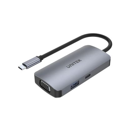 Unitek Docking Station Type-C 5-in-1 - uHUB P5 Trio D1051A - USB-C PD100W x 1, HDMI x 2, VGA, USB3.0 x 1