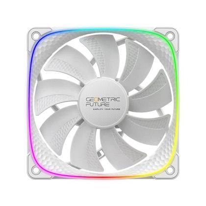 Ventilator Geometric Future Squama 2503R, Ventilator REVERSE, 120 mm, ARGB, Alb