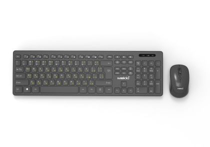 Makki Combo Keyboard and Mouse Wireless 2.4G BG low-profile chocolate - MAKKI-KB-KMX-C16