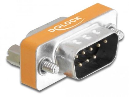 Adaptor DeLock D-Sub 9 pini tată - D-Sub 9 mamă, gri