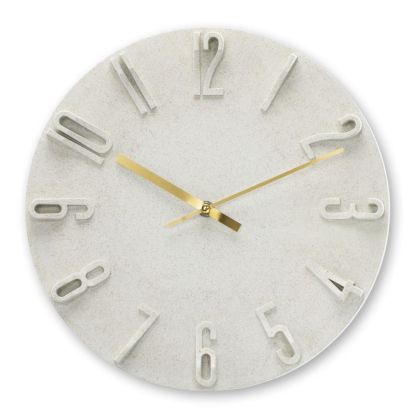 Hama "Corfu" Wall Clock, &Oslash; 30 cm, Quartz Clock, Analogue, 3D Numerals, beige