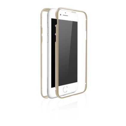 Spate HAMA White Diamonds, sticlă 360°, pentru Apple iPhone 7/8/SE 2020, auriu