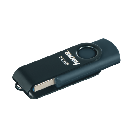 Stick de memorie USB HAMA Rotate, 128 GB, USB 3.0 90 MB/s, albastru petrol